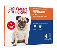 Clément Thékan Anti-Puces et Anti-Tiques pour Petit Chien (2-10kg) - Elimine les parasites Protège votre animal 4 Pipettes Spot On Pipette(S) Unidose(S) pc(s)