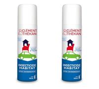 Clément Thékan Insecticide Habitat - Spray Environnement - Anti-puces et antitiques pour la Maison - 250 ML (Lot de 2)
