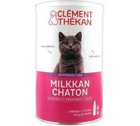 Clément Thékan Milkkan Lait Maternisé Chaton 400g + Biberon et Tétines