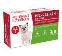 Clément Thékan Milprazikan Chaton Traitement Des Vers Plats Et Ronds 2 Comprimés