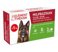 Clément Thékan Milprazikan Chien Traitement Des Vers Plats Et Ronds 2 Comprimés