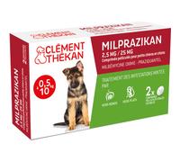 Clément Thékan Milprazikan Chiot Traitement Des Vers Plats Et Ronds 2 Comprimés