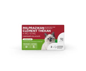 Clement Thekan Milprazikan Traitement Des Vers Plats Et Ronds Chaton 2 Comprimés Comprimé(S) pc(s)