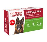 Clement Thekan Milprazikan Traitement Des Vers Plats Et Ronds Chien 2 Comprimés Comprimé(S) pc(s)