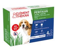 Clément Thékan – Perfikan Antiparasitaire pour chien 10-20 kg – Anti-puces/tiques – 4 pipettes