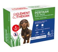 Clement Thekan Anti-Puces Anti-Tiques Chien 4-10kg 4 Pipettes Pipette(S) Unidose(S) ml