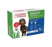 Clement Thekan Perfikan Anti-Puces Anti-Tiques Chien 4-10kg 4 pipettes