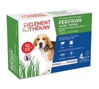 Clément Thékan – Perfikan Antiparasitaire pour chien 10-20 kg – Anti-puces/tiques – 4 pipettes