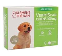 Clément Thékan Vermifuge Vermiscan Chiot et Chiens <2kg 6 comprimés