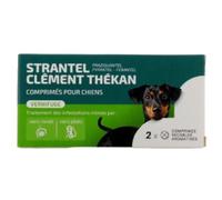 Clément Thékan Vermifuges Chien Strantel Traitement Des Vers Plats Et Ronds 2 Comprimés