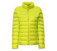 Clementie Femme Doudoune Courte Duvet et Plume Col Montant Légère et Chaude Déperlant,Doudoune à Manches Longues Femme (XL,Jaune)