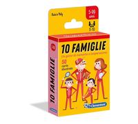 Clementoni - 10 Famiglie, Mazzo di 50 Carte Illustrate con 10 Famiglie da Riunir