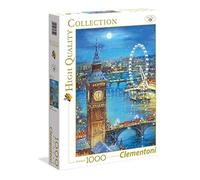 Clementoni - 39319 Collection Puzzle - Snow Flakes on The Big Ben - Puzzle Adulte 1000 pièces, Puzzle Londres, Puzzle Ville - fabriqué en Italie, Puzzle Adulte