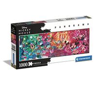 Clementoni 1000pzs Does Not Apply Panorama Mickey Mouse Disco Adulte 1000 pièces, panoramique, Personnage Disney, Puzzle Dessin animé-fabriqué en Italie, 39660, Multicolore, Medium