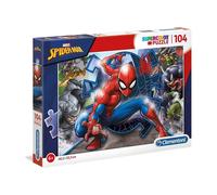 Clementoni Puzzle Marvel Spider-Man 104 pièces 6 ans+ Supercolor éducatif écologique 37,9x26,9 cm