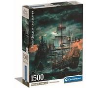 Clementoni - 1500p Bateau de pirate - 59,2 x 84,3 cm - Avec poster G