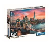 Clementoni | Puzzle London Twilight pour Enfants 18 Ans+ | 1500 Pièces | Poster Inclus | 59,2 x 84,3 cm | Qualité Supérieure | Matériaux Recyclés | Pièces Manquantes Remplaçables | Activité Détente