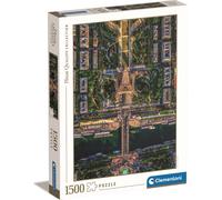 Clementoni - 1500p Vol au-dessus de Paris - 59,2 x 84,3 cm - Avec poster
