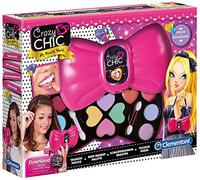 Clementoni - 15223 - Crazy Chic My Beauty World - Trousse de Maquillage en Forme de Noeud avec Far à Paupières et Gloss à Lèvres - Kit de Maquillage pour se Faire Belle