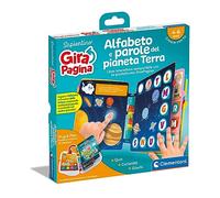 Clementoni - 16647 - Sapientino - Girapagina, L'Alphabet de la planète Terre - Livre éducatif et interactif pour stimuler l'intérêt pour la Lecture, pour Les Enfants de 4 Ans (Jeu en Français)