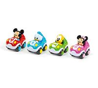 Clementoni - 17166 - Disney Baby - Voiture Miniature à Rétrofriction - Jeu pour Bébés et Jeunes Enfants - 4 Modèles Existants - Les Voitures de Mickey, Minnie, Donald, et Dingo - Dès 6 mois