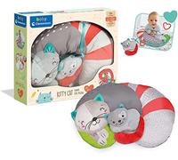 Clementoni - 17278 - Coussin Kitty Cat - Coussin d'éveil multipostions - Tummy Time - 100% Lavable en Machine, 0 Mois et Plus Multicolore
