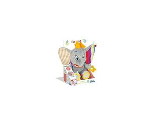 Clementoni - 17297 - Peluche Premières activités - Disney Dumbo - Jouet bébé, 6 Mois et Plus Multicolore