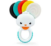 Clementoni - 17325 - Hochet Paon - Jouet Musical, hochets bébé 3 Mois, Cadeau Naissance, Jouet d'éveil éducatif, bébé Jouet, Jeu Premier âge pour stimuler la Vue des Nourrissons