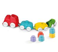Clementoni - 17424 - Soft Clemmy - Touches, Bouges et Joues - Petit Train avec Ses Wagons et Ses Briques Souples - Jeu de Construction pour Bébés de 6 Mois et Plus