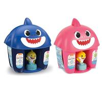 Clementoni - 17425 - Baby Shark Clemmy Character Bucket - premières Briques Jouet - Briques de Construction - fabriqué en Italie, 10 Mois et Plus