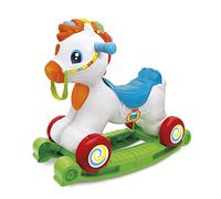 Clementoni - 17752 - Martino Il Cavallino - Ride on Educatif, Parlant en Italien Et en Anglais, 3 en 1 (Chevauchable, Centre d'activité, Basse), Premières étapes, Jeu Enfant 1 an - Made in Italy