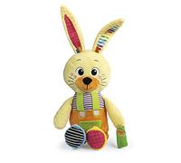 Clementoni - 17760 - Peluche Lapin - Benny the Bunny - Peluches Bébé, Cadeau Naissance, Jouet D'Éveil Éducatif, Bébé Jouet 0 Mois, Jeu Premier Âge, 100% Lavable En Machine