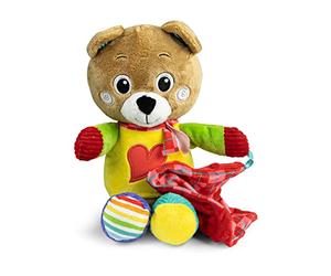 Clementoni - 17761 - Peluche Ourson - Bob The Bear - Peluches Bébé, Cadeau Naissance, Jouet D'Éveil Éducatif, Bébé Jouet 0 Mois, Jeu Premier Âge, 100% Lavable en Machine
