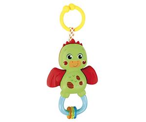 Clementoni - 17779 - Little Dragon Rattle - Sonaglio Neonato Con Massaggiagengive, Giocattolo Bambini 3 Mesi, Rafforza Le Capacità Motorie E Sensoriali - Made In Italy