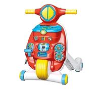 Clementoni - 17853 - Valentino Scooterino Premiers Pas 2 en 1 - Jeu Spingible, Apprendre à Marcher, Centre d'activités Électronique Éducative Enfants 9 Mois, Développement Moteur, Fabriqué en Italie