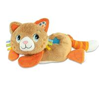 Clementoni - 17876 - Roby Ron Ron - Chat en Peluche interactif Qui imite la fusée, Les mélodies et Les Sons de la Nature, Le développement multisensoriel, Le Cadeau pour bébé, 100% Lavable (en