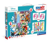 Clementoni – Coffret apprentissage Disney Edukit 4-en-1: 2 puzzles, mémo, 6 cubes – Dès 4 ans