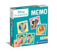 Clementoni - 18298 - Memo Disney Classics - Jeu de mémoire et d'association, cartes à coupler, jeu éducatif pour enfants de 4 ans, jeu de cartes, jeu de société pour enfants, fabriqué en Italie