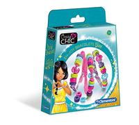 Clementoni - 18534 - Crazy Chic Jewels - Kit de Réalisation de Bracelets avec Perles Scintillantes - Jeu de Création et d'Artisanat pour Enfant - Développe la Créativité