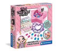 Clementoni - 18659 - Na Na Na Surprise! - Décore tes ongles - manucure enfant jouet, ongles adhésifs kit pour enfant fille, décorations pour ongles, loisir créatif 6 ans fille - fabriqué en Italie
