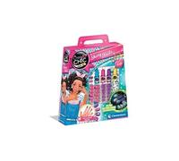 Clementoni - Kit créatif ongles Crazy Chic 18689 - Faux ongles, autocollants, vernis phosphorescent