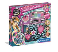 Clementoni - 18697 - Crazy Chic Beauty - Crazy Pochette - Coffret Complet de Maquillage pour Enfants - Trousse de Maquillage avec Rouge à Lèvres, Fard et Autres Accessoires