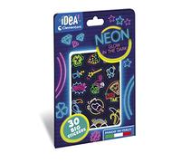 Clementoni - 18699 - Idea - Stickers - Néon Phosphorescents - Autocollants Enfants, Décoration, Loisirs Créatifs 6 Ans, Activités Manuelles Enfants, Fabriqué En Italie