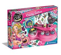Clementoni Kit art et artisanat 18733 Chic-Crazy – tatouages temporaires, cadeau pour filles de 6 ans