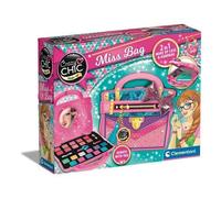 Clementoni - Crazy Chic-Miss Bag Trousse, Coffret Lavable, Set cosmétiques Enfants 6 Ans, Sac à Trucs Multicolore 18734