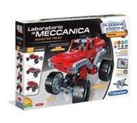 Clementoni - Atelier de Mécanique-Monster Trucks Science Museum Jeu de Constructions, Multicolore, Moyen, 19087