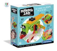 Clementoni - 19142 - Maker Lab - Insectes - Fabriqué en Italie - Play - Set de Construction pour Enfants de 6 Ans - Mécanique - Jeu Scientifique, Italien