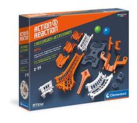 Clementoni - 19167 - Action & Réaction - Rails + Plateforme + Jonctions - Jeu de Construction - Circuit de Billes créatif - fabriqué en Italie, 8 Ans et Plus