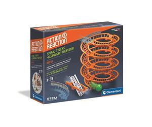 Clementoni - 19168 - Action & Réaction - Spirale + Trappe - Jeu de Construction - Circuit de Billes créatif - fabriqué en Italie, 8 Ans et Plus