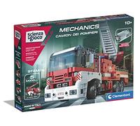Clementoni 19181 Science & Jeu Build, Camion des Pompiers, Ensemble de Constructions, Atelier Mécanique, Jeu Scientifique Enfants, Manuel en Italien, Multicolore, 8 Ans, 7 x 31.1 x 45.1 cm